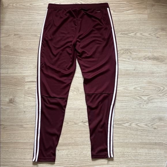 Adidas Burgundy Track Pants with White Accents - Picture 2 of 6